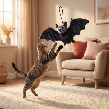 Berührungsgesteuertes Fledermaus-Katzenspielzeug zum Flattern mit Katzenminze
