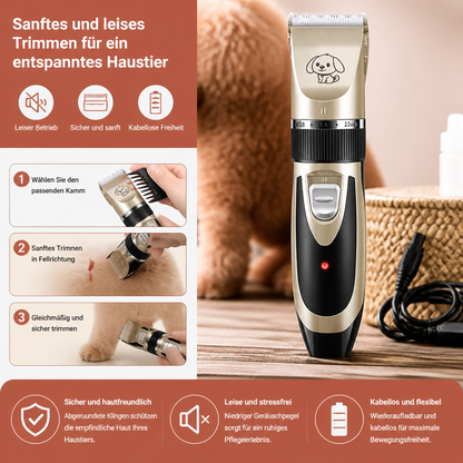 Lautloses Felltrimmer Set für Hunde