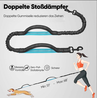 Freihändige Hundeleine mit Bauchtasche