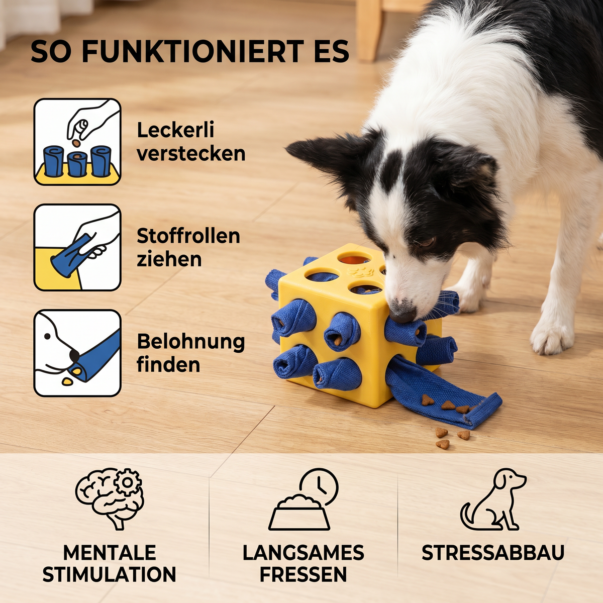 Schnüffelspielzeug für Hunde – Robustes Intelligenzspielzeug zur Beschäftigung und Futtersuche