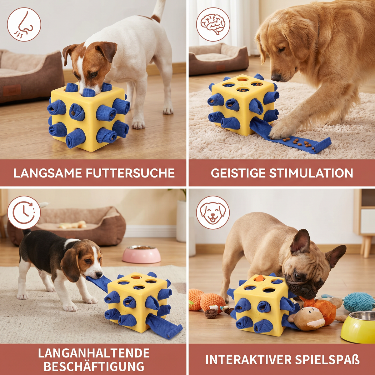 Schnüffelspielzeug für Hunde – Robustes Intelligenzspielzeug zur Beschäftigung und Futtersuche