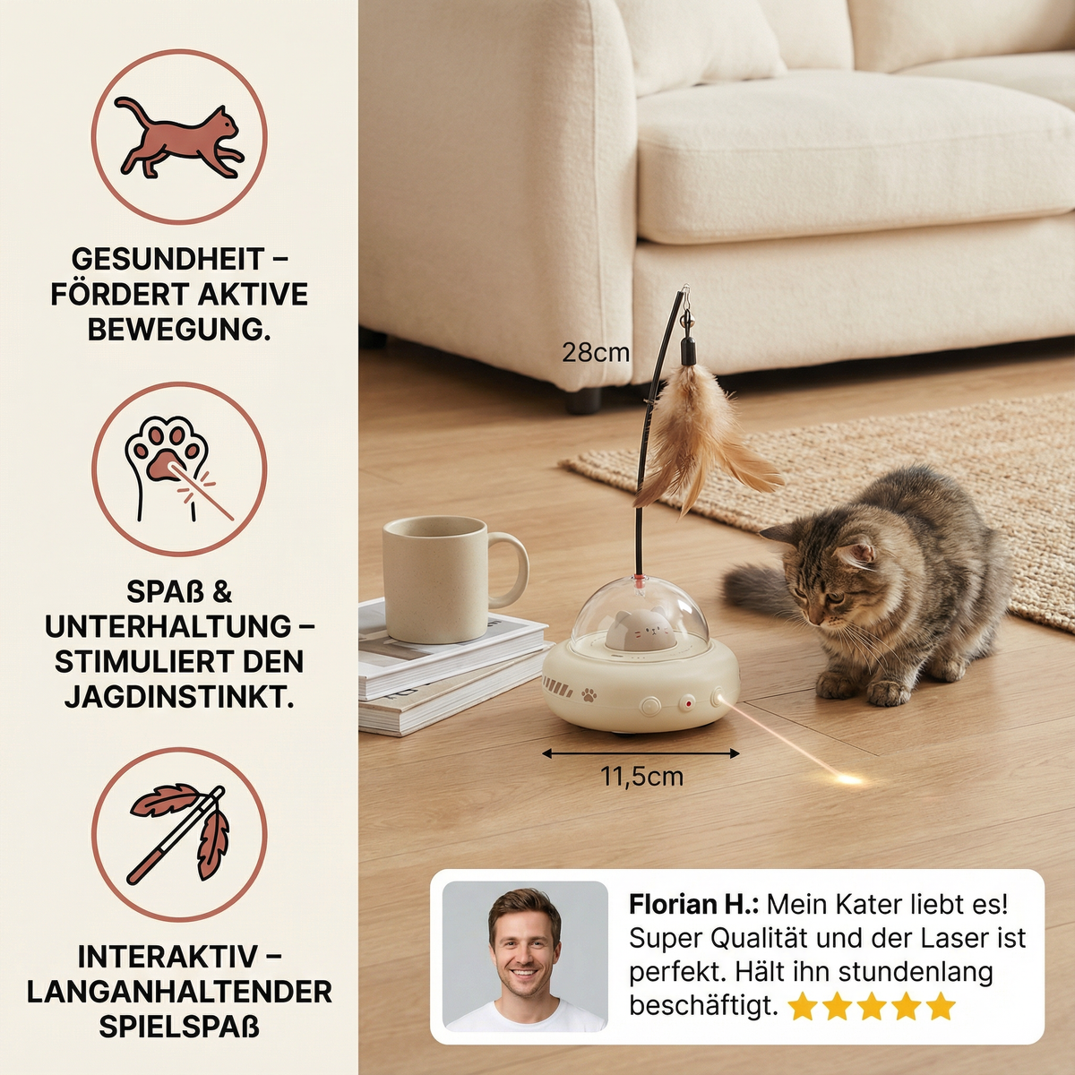 Katzen Ufo Laser Spielzeug