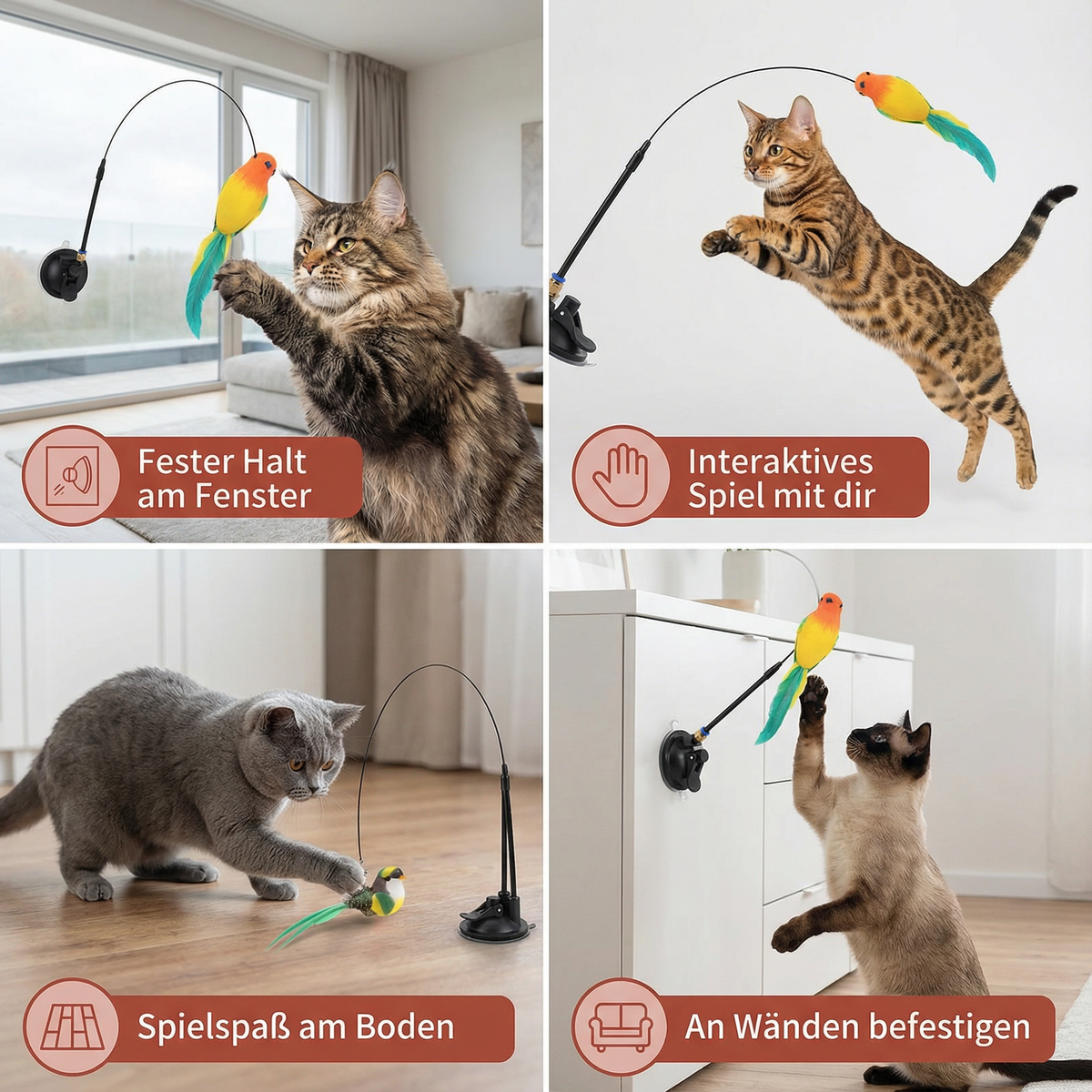 Vogelspiel - Interaktives Katzenspielzeug
