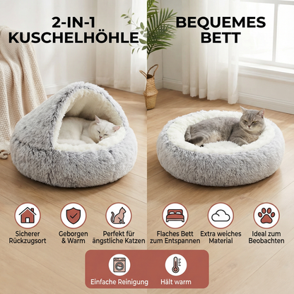 2in1 Katzen Kuschelhöhle