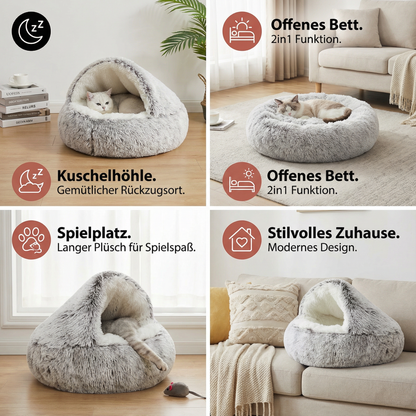 2in1 Katzen Kuschelhöhle