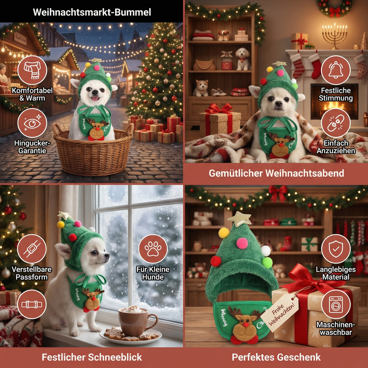 Weihnachtliche Hunde Outfits