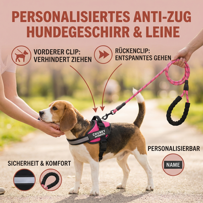 Personaliertes Anti-Zug Hundegeschirr